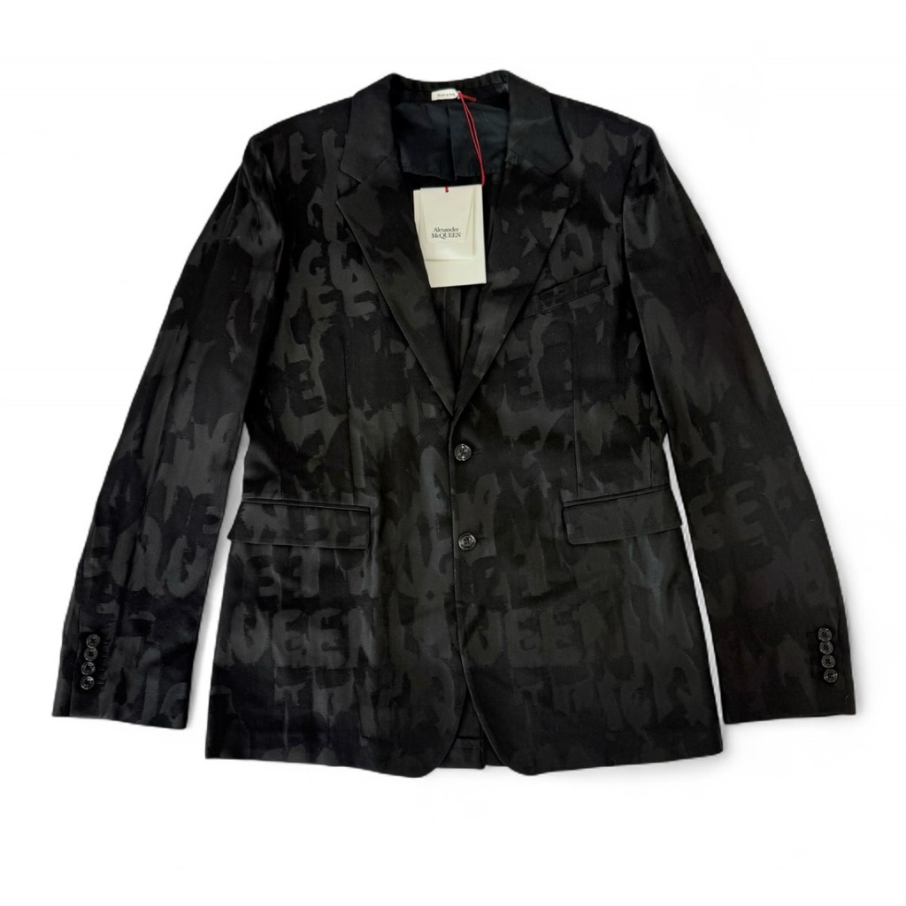 Alexander Mcqueen All Over Print Blazer Brand New Size 52 It